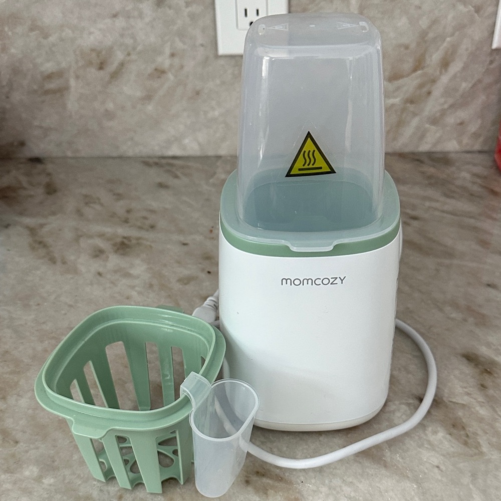 Momcozy White and Green Bottle Warmer